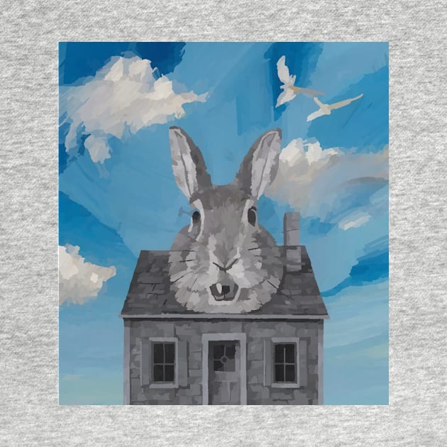 watercolor painting rabbit house by Catbrat